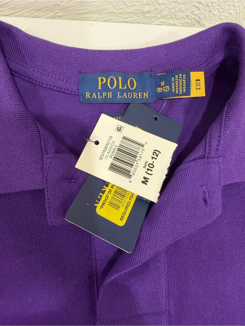 Ralph Lauren Kids Purple Polo with Green Pony